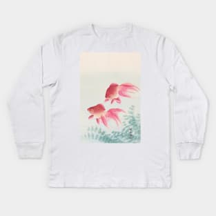 Goldfish by Ohara Koson Kids Long Sleeve T-Shirt